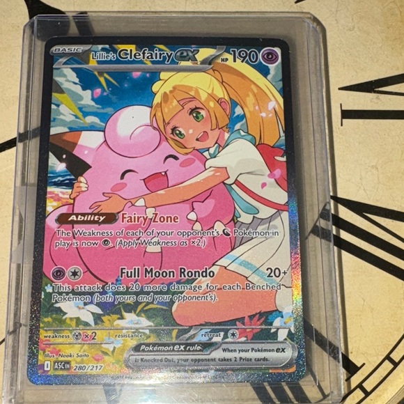 Pokemon Other - Pokemon lillies Clefairy 280/217 EX Holo Card
